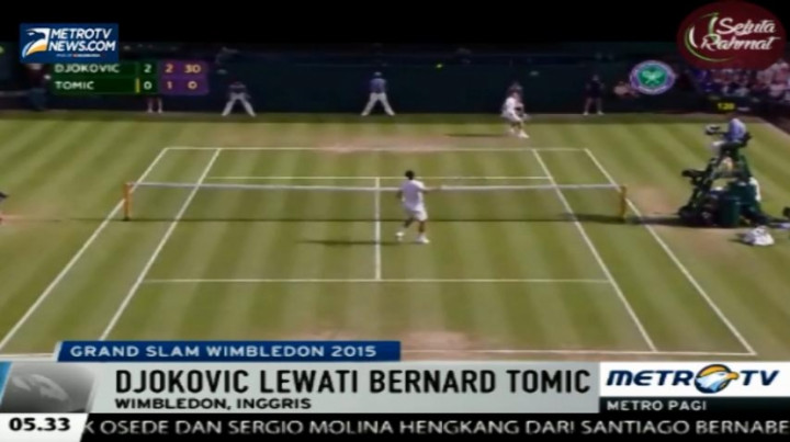 Djokovic Tumbangkan Bernard Tomic dalam Turnamen Wimbledon 2015