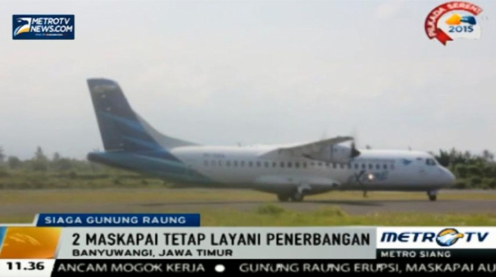 Siaga Gunung Raung Tak Pengaruhi Aktivitas Bandara Blimbingsari