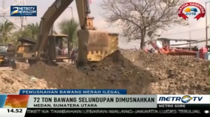 Bea Cukai Belawan Musnahkan Daging dan Bawang Ilegal