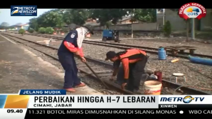 Perbaikan Rel Kereta di Cimahi Ditargetkan Rampung H-7 Lebaran