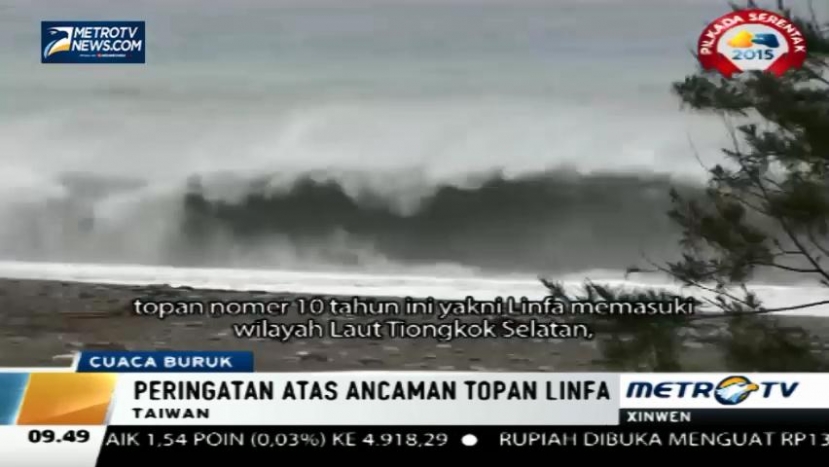 BMKG Peringatkan Ancaman Topan Linfa di Taiwan