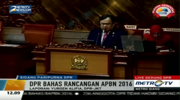 DPR Gelar Sidang Paripurna Bahas RAPBN 2016