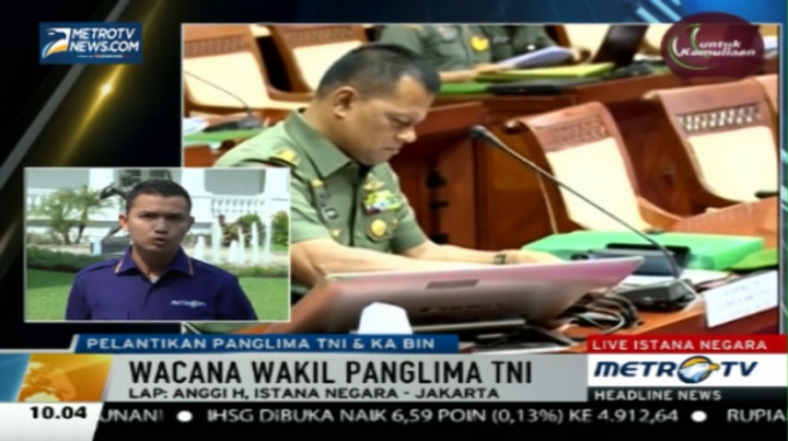 Jokowi Lantik Panglima TNI dan Kepala BIN Siang Ini 