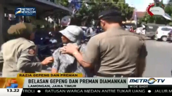 Belasan Gepeng Diamankan Satpol PP Lamongan