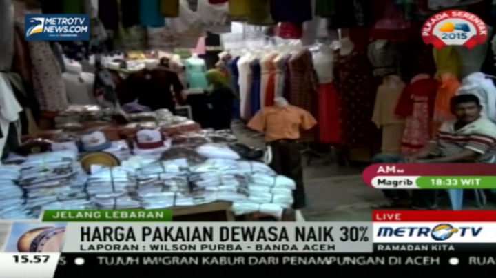  Jelang Lebaran, Harga Baju di Kota Kuala Simpang Naik