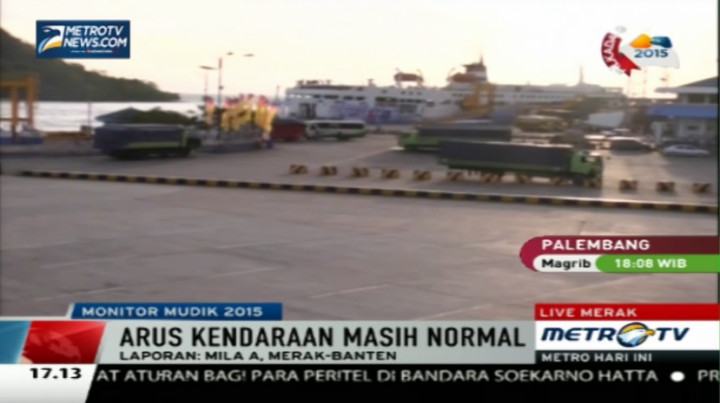H-9 Lebaran, Arus Kendaraan di Pelabuhan Merak Masih Normal