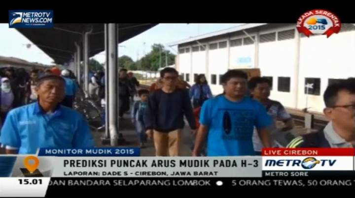 Jumlah Pemudik di Stasiun Cirebon Meningkat