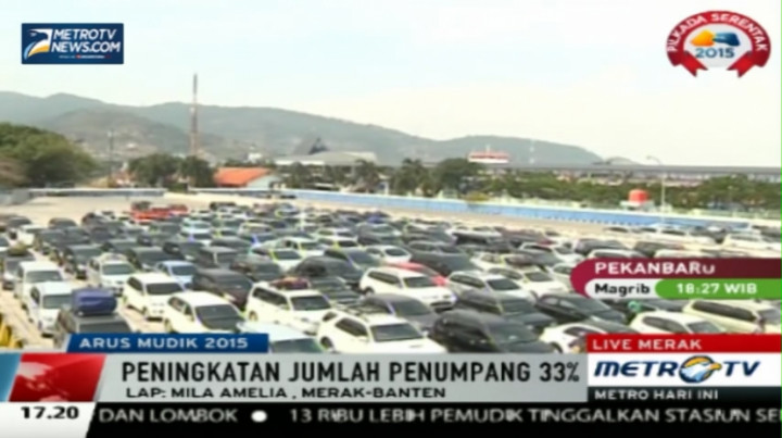 Jumlah Pemudik di Pelabuhan Merak Meningkat 33 Persen 