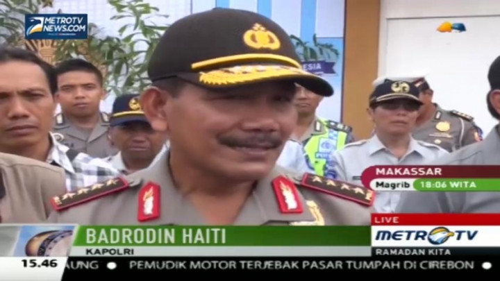 Kapolri Pantau Langsung Arus Mudik di Tol Pejagan-Brebes Timur