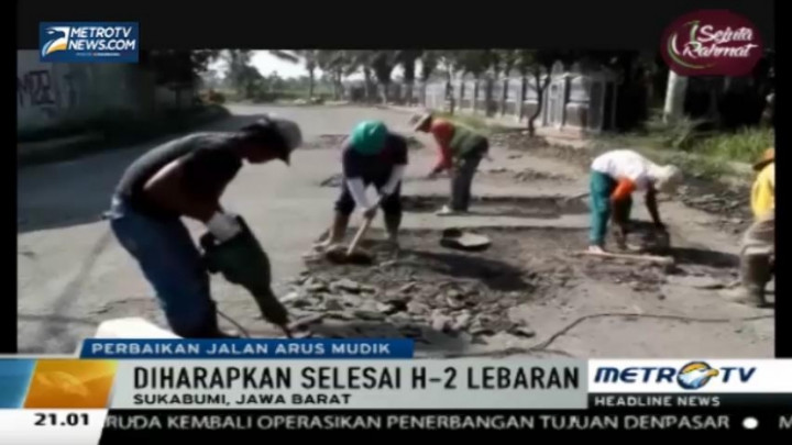 H-5 Lebaran, Perbaikan Jalur Alternatif Sukabumi-Bogor Dikebut