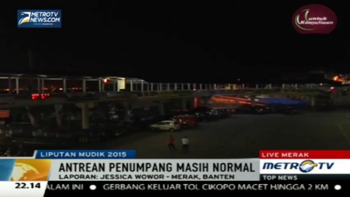 Antrean Penumpang di Pelabuhan Merak Masih Normal