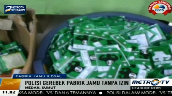 Pabrik Pembuatan Jamu Ilegal Digerebek