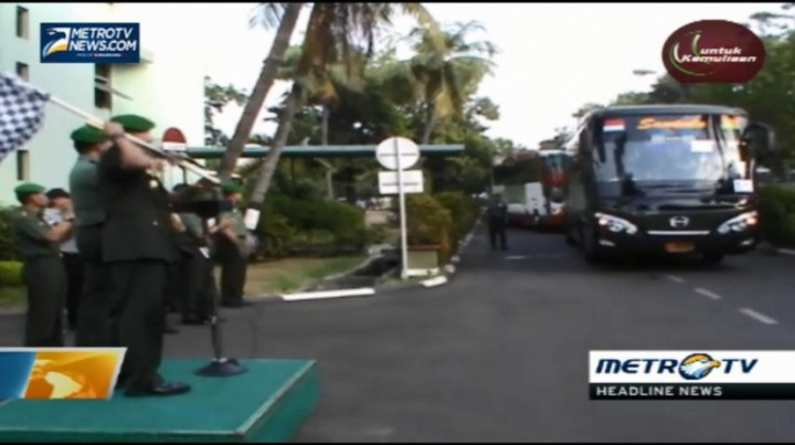 Kodam Jaya Berangkatkan 9 Bus Mudik Gratis