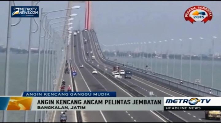 Waspadai Angin Kencang di Jembatan Suramadu