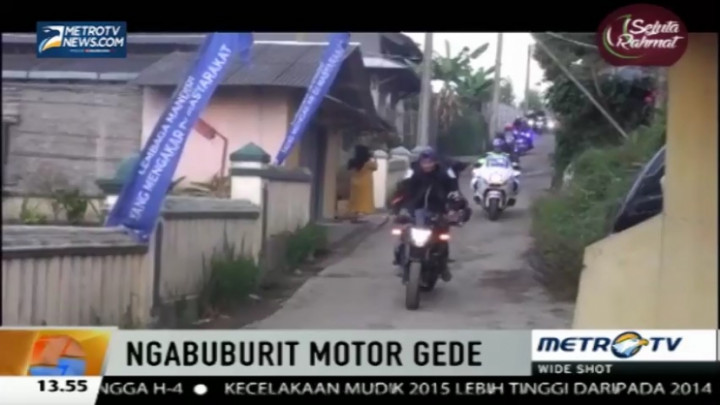 Ngabuburit, Para <i>Bikers</i> Gelar Aksi Amal di Pesantren