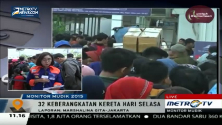 Pemudik di Stasiun Pasar Senen Mencapai 35 Ribu Penumpang