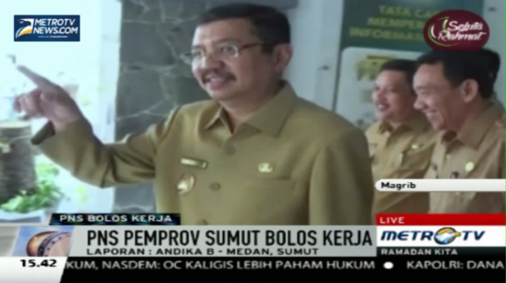 Hari Terakhir Kerja, Banyak PNS Pemprov Sumut Bolos