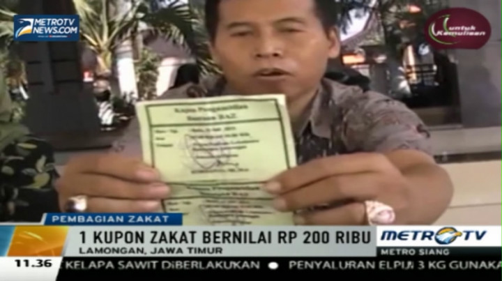 Pembagian Zakat di Lamongan, Petugas Temukan Kupon Palsu 