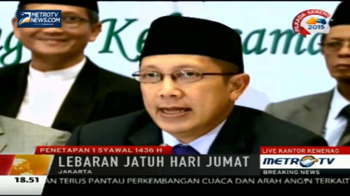 Menag: 1 Syawal Jatuh 17 Juli