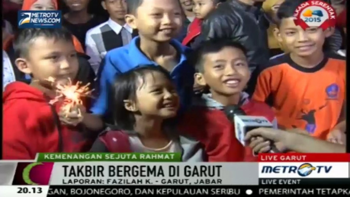 Semarak Malam Takbiran di Garut