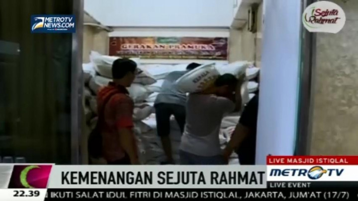 Istiqlal Salurkan 15 Ton Beras