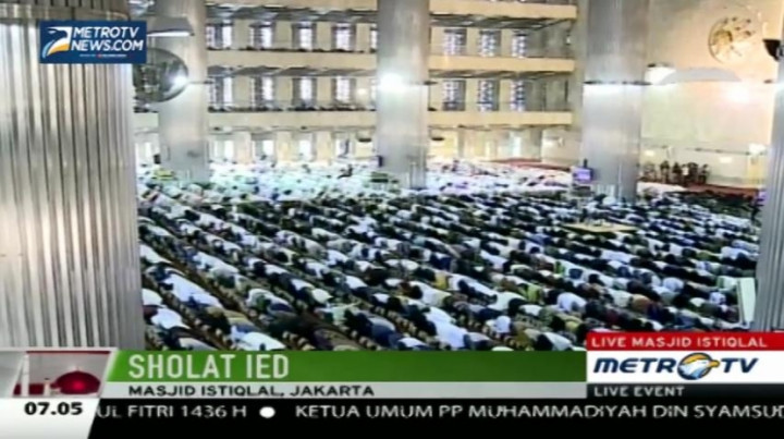 Pelaksanaan Salat Id di Masjid Istiqlal 
