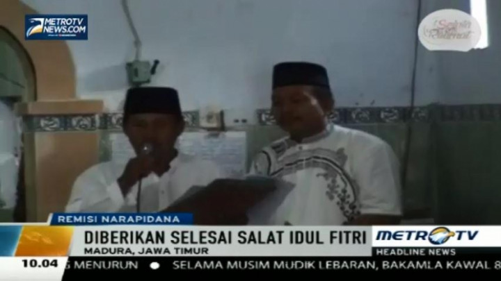 Usai Salat Id, 113 Napi Rutan Sampang Terima Remisi