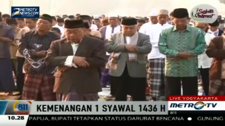 Sultan HB X Salat Id Bersama Ribuan Warga Yogyakarta