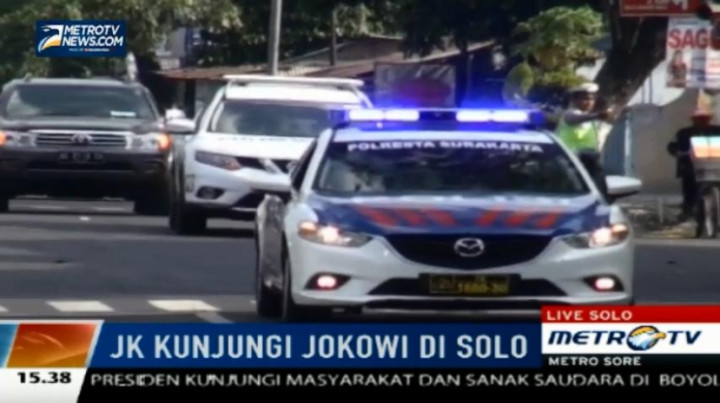 Lebaran Hari Kedua, JK Kunjungi Jokowi di Solo