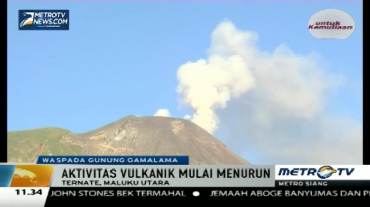 Aktivitas Gunung Gamalama Mulai Menurun