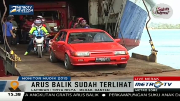 Arus Balik di Pelabuhan Merak Ramai Lancar