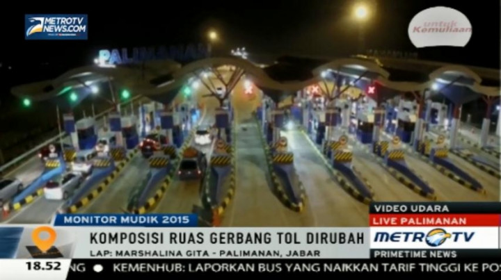 Pantauan Udara Arus Balik di Tol Palimanan