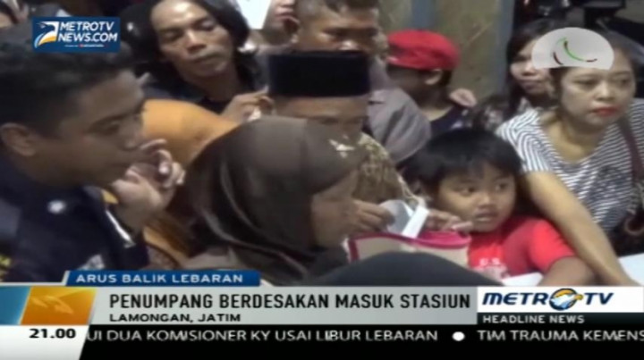 Arus Balik di Stasiun Lamongan Mulai Padat