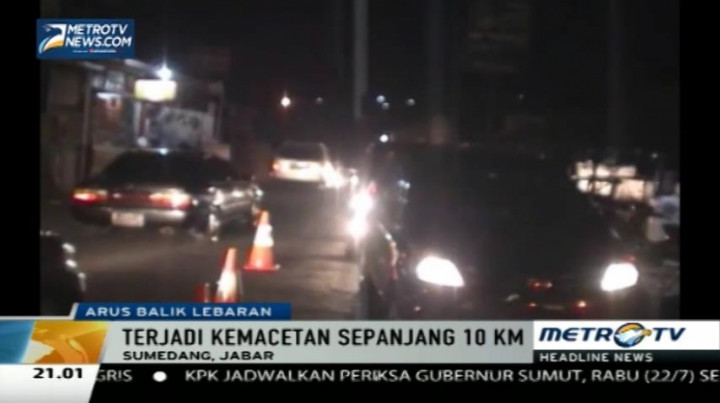 Arus Balik, Jalur Sumedang Macet Hingga 10 Km