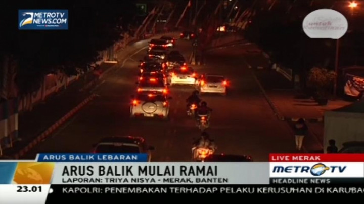 Arus Balik di Pelabuhan Merak Mulai Ramai