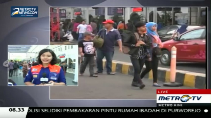 Arus Balik di Stasiun Pasar Senen Masih Normal