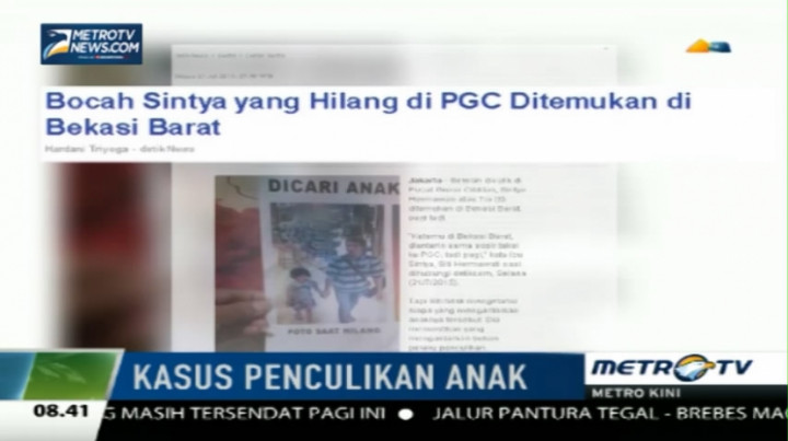 Ditemukan di Bekasi Barat, Sintya Diantar Sopir Taksi