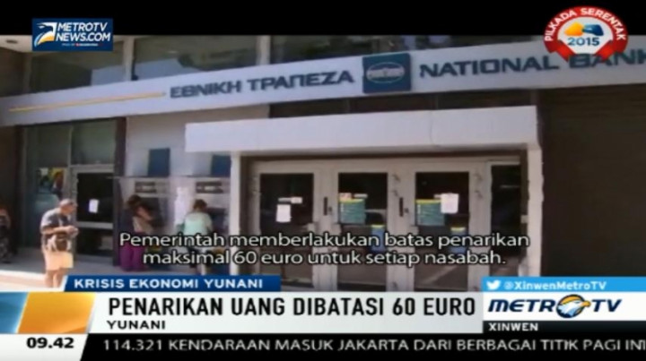 Bank Yunani Kembali Dibuka, Penarikan Uang Dibatasi 60 Euro