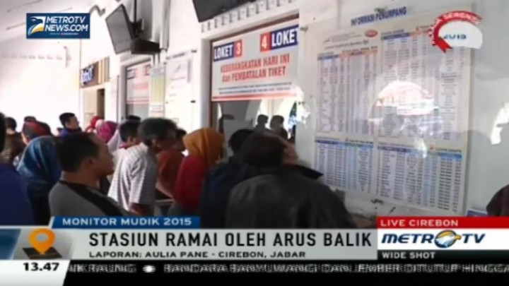 Arus Balik Meningkat, 4 Kereta Tambahan Disiapkan Stasiun Cirebon