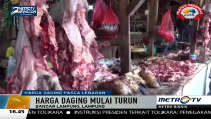 Pascalebaran, Harga Daging di Lampung Mulai Turun