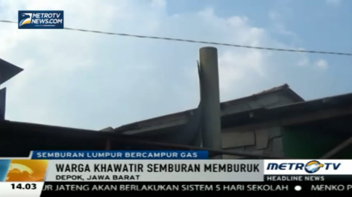 Semburan Lumpur Bercampur Gas Resahkan Warga Depok