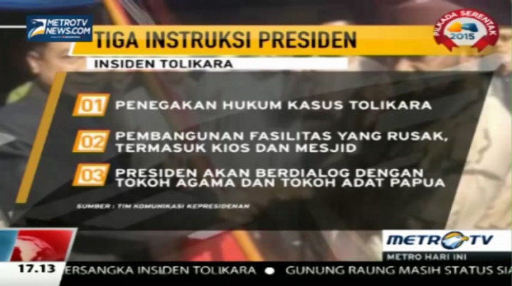 Ini Tiga Instruksi Presiden Atasi Insiden Tolikara
