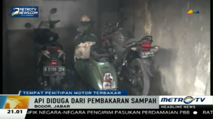 Tempat Penitipan Motor di Bogor Ludes Terbakar