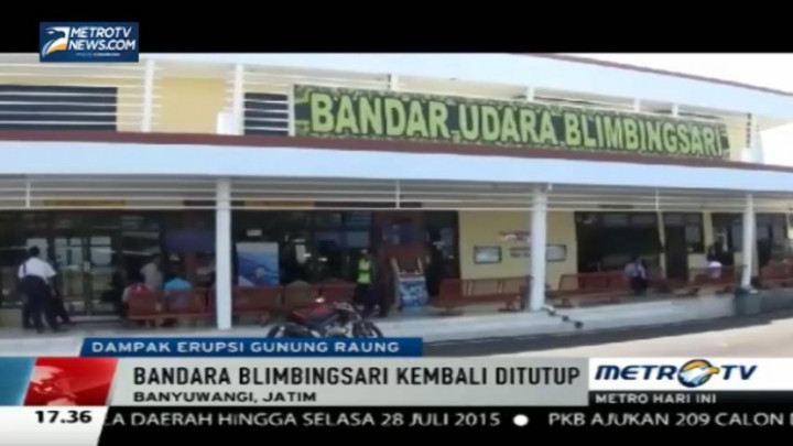 Raung Erupsi, Bandara Blimbingsari Kembali Ditutup