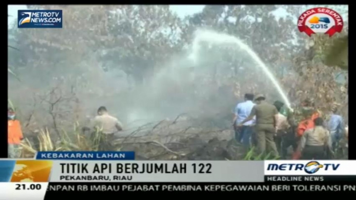 Kebakaran Lahan Meluas, TNI Bantu Padamkan Titik Api di Riau