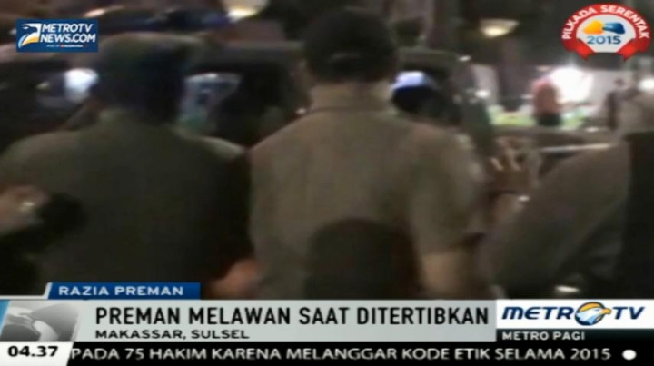 Razia Preman di Pantai Losari-Makasar Diwarnai Bentrokan