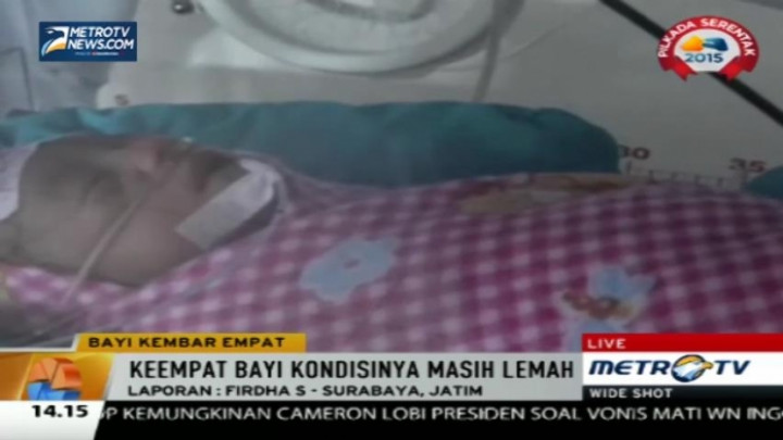 Kondisi Keempat Bayi Kembar di Sumenep Masih Lemah