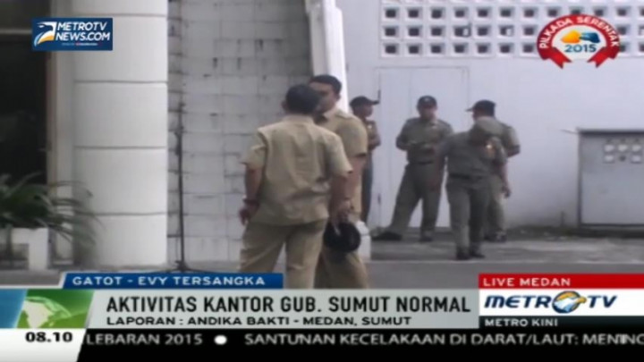 Pasca Ditetapkan Tersangka, Aktivitas Kantor Gubernur Sumut Tetap Normal