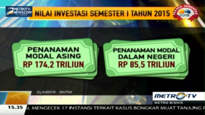  Realisasi Investasi Semester I 2015 Naik 16 Persen 