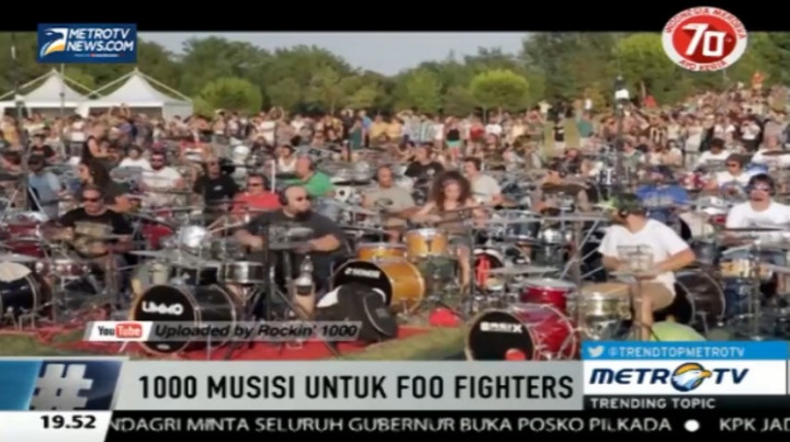 Minta Dave Grohl Cs Datang, 1000 Musisi ini Bawakan Lagu Foo Fighters